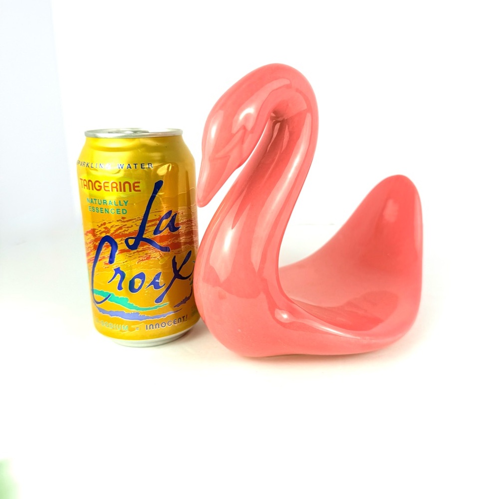 Vintage 1986 Mauve Pink Ceramic Swan Decor Hand Towel Holder. Romance Sweetness - Picture 11 of 12